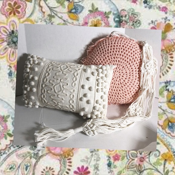 Opalhouse Other - BoHo throw pillow and macrame plant hanger 3 pc